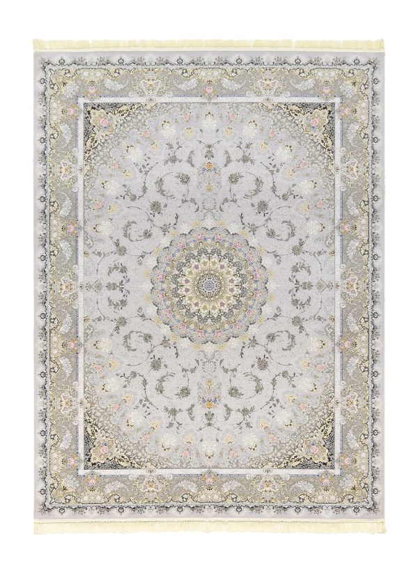 فرش ماشینی کلاسیک کد 120055 سیلور